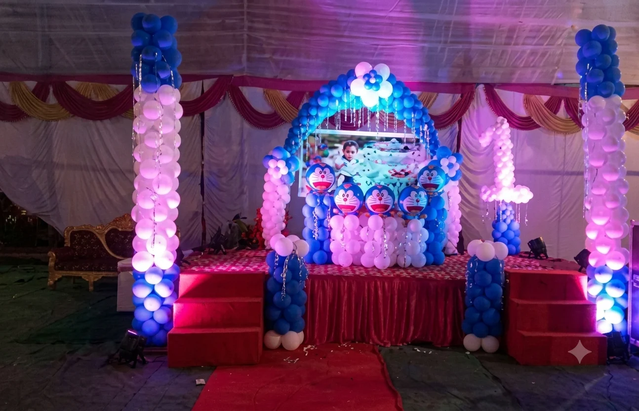 Balloon decoration for a birthday party in Dehradun