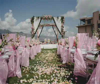 Hilltop wedding venue with views in Mussoorie