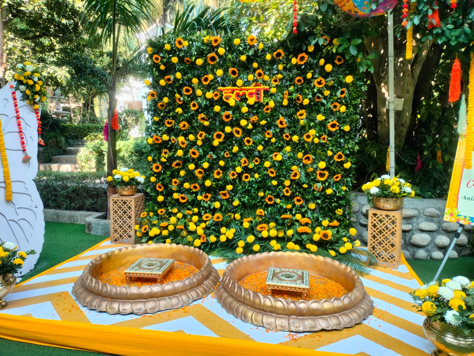 Wedding tent and shamiana setup