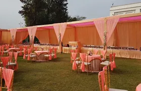 Wedding tent and shamiana setup